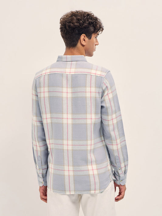 Multicolor Checked Slim Fit Casual Shirt