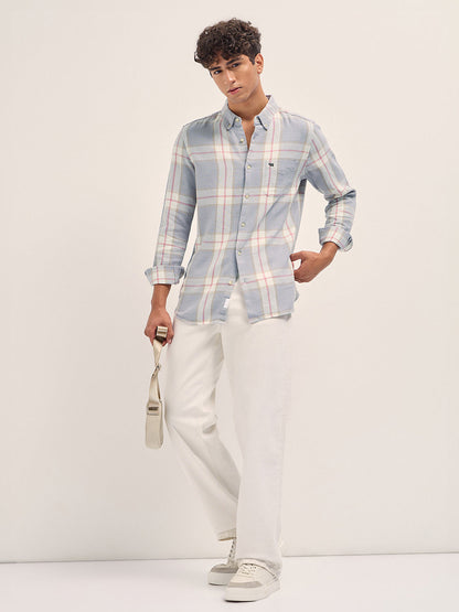 Multicolor Checked Slim Fit Casual Shirt