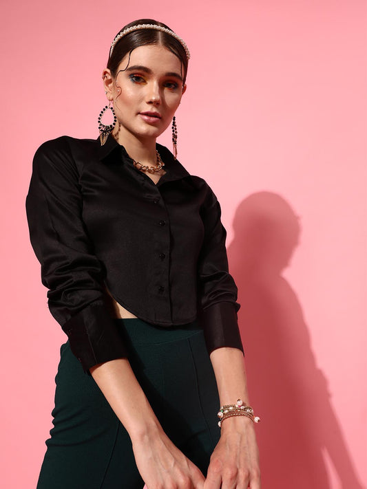 Shirt Style Crop Top