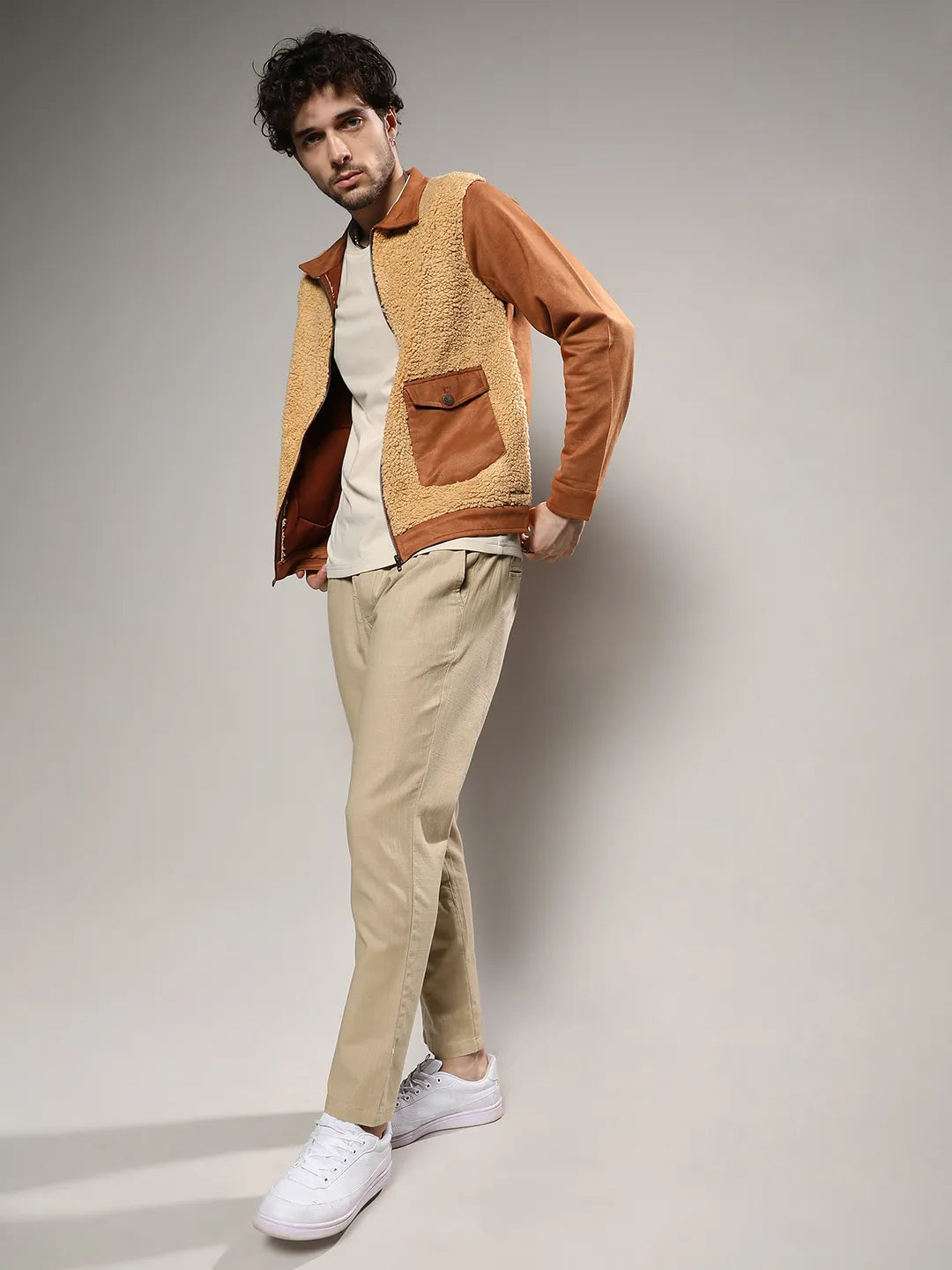 Contrast Sherpa Jacket
