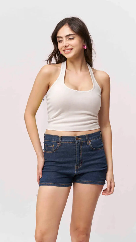 Halter Neck Fitted Tee