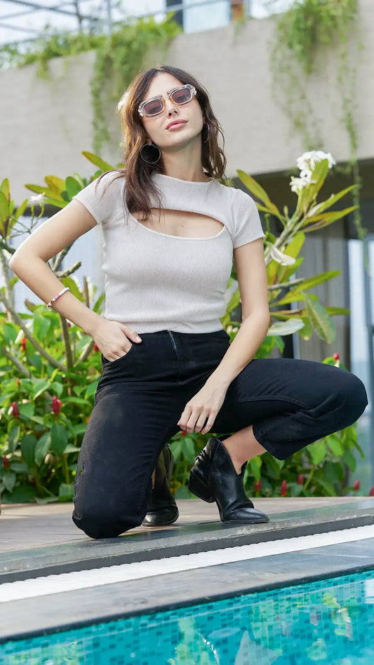 Boat Neck Fitted Tee