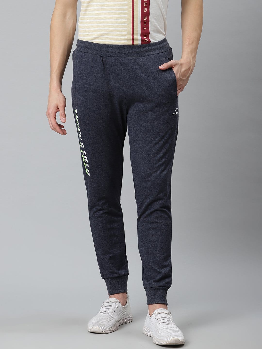 Alcis Men Navy Blue Solid Joggers