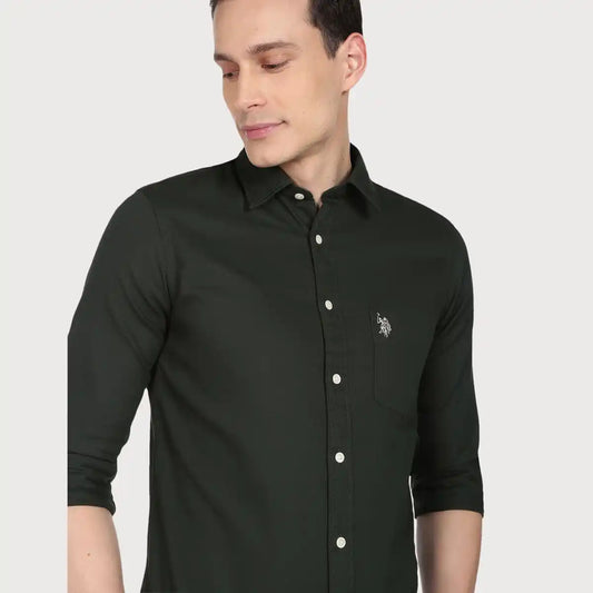 Cotton Regular Fir Shirt For Man