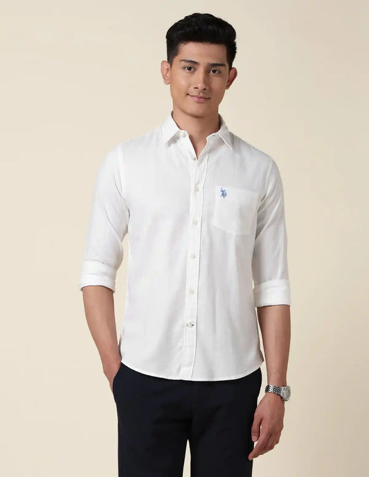 Dobby Cotton Shirt for Men Tailored Fit