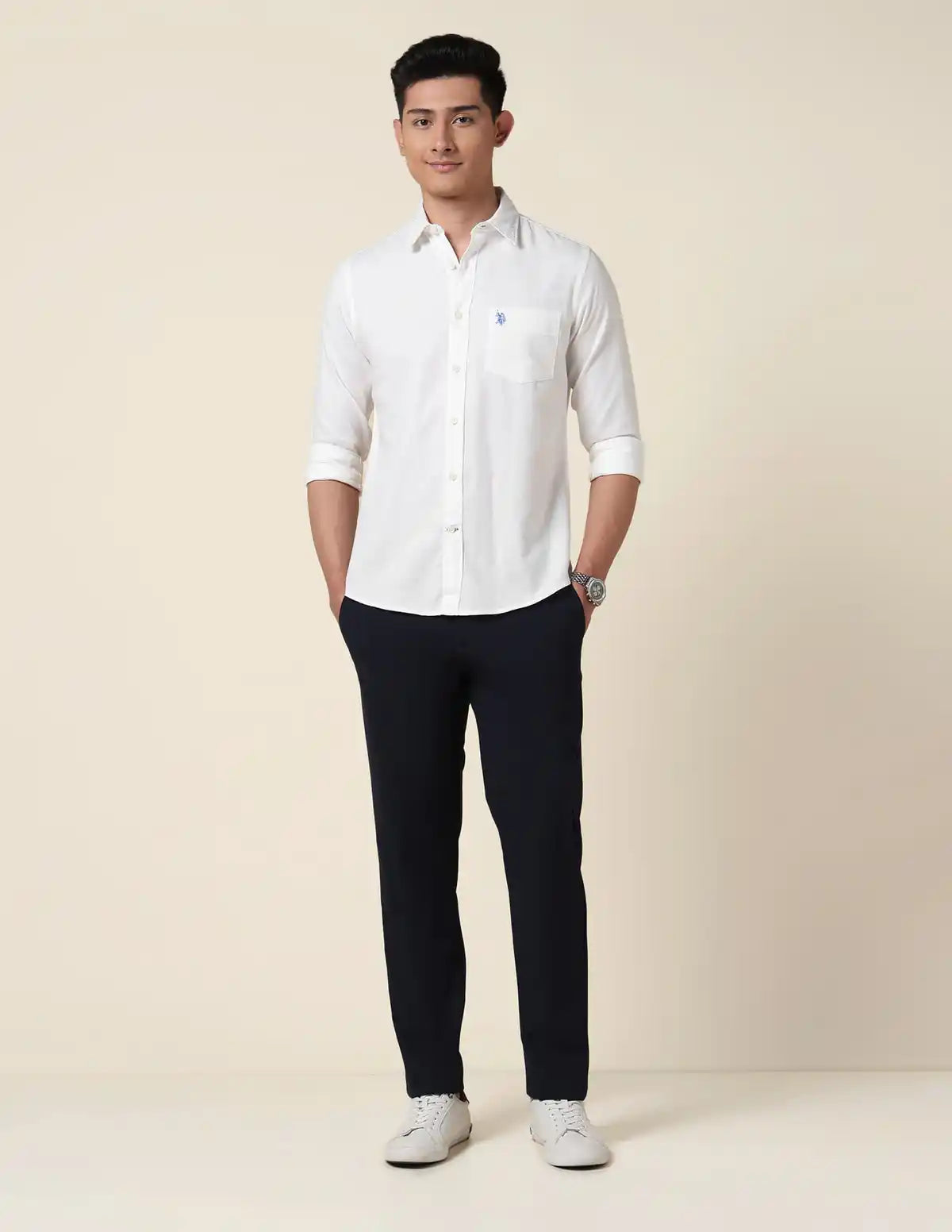 Dobby Cotton Shirt for Men Tailored Fit