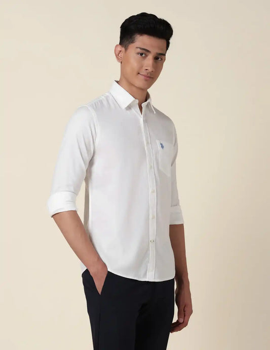 Dobby Cotton Shirt for Men Tailored Fit