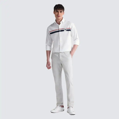 Men's Tailored Fit Cotton Striped Casual Shirt