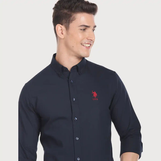 Solid Slim Fit Shirt For Man