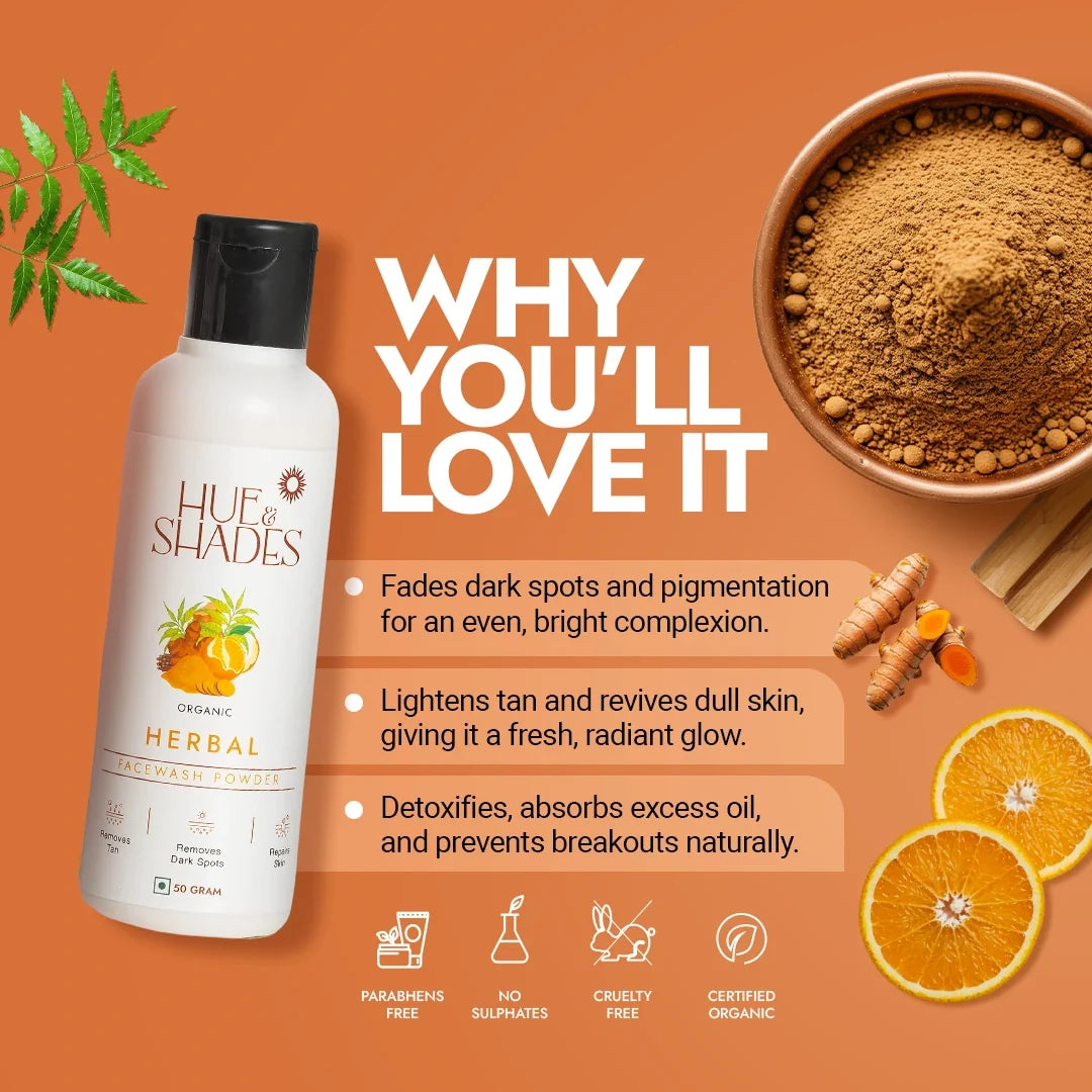 Organic Herbal Facewash Powder
