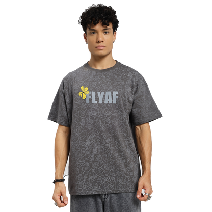 Soul Art Printed Grey T-Shirt