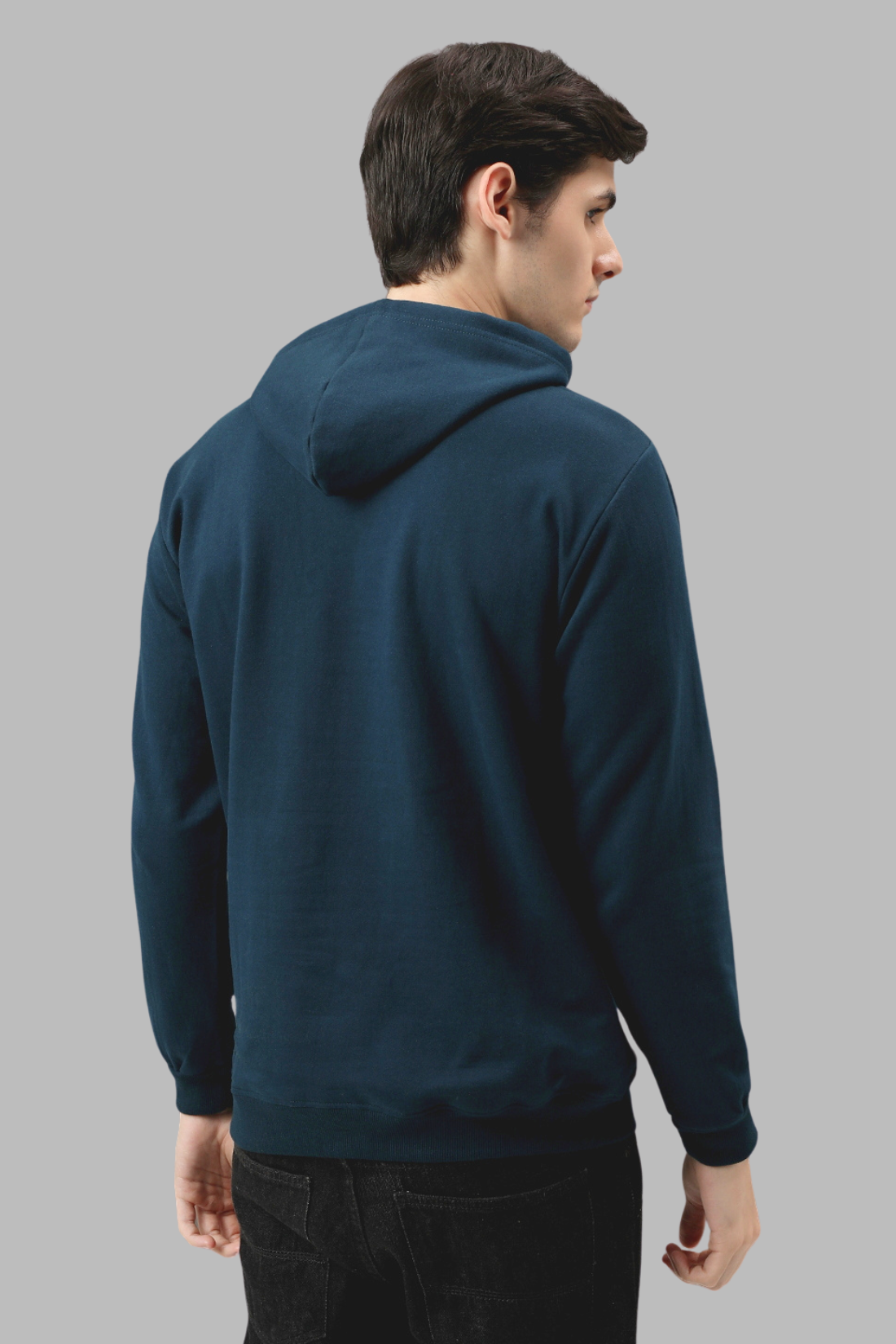 ADRO Men's Cotton Hooded Neck / Turtle Neck Sweatshirt