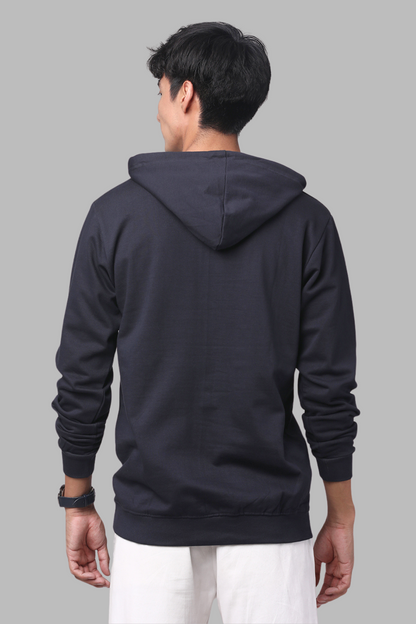 Cotton Hooded Navy Hoodie