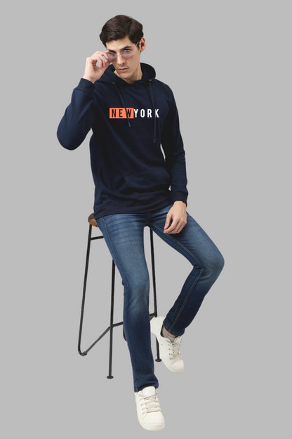 ADRO Men's Cotton Hooded Neck / Turtle Neck Sweatshirt