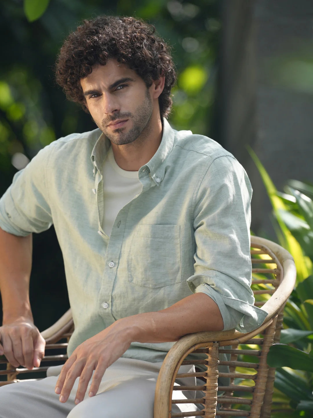 Men Green Casual Shirt