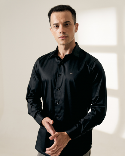 Classic BlackSlim-Fit Shirt