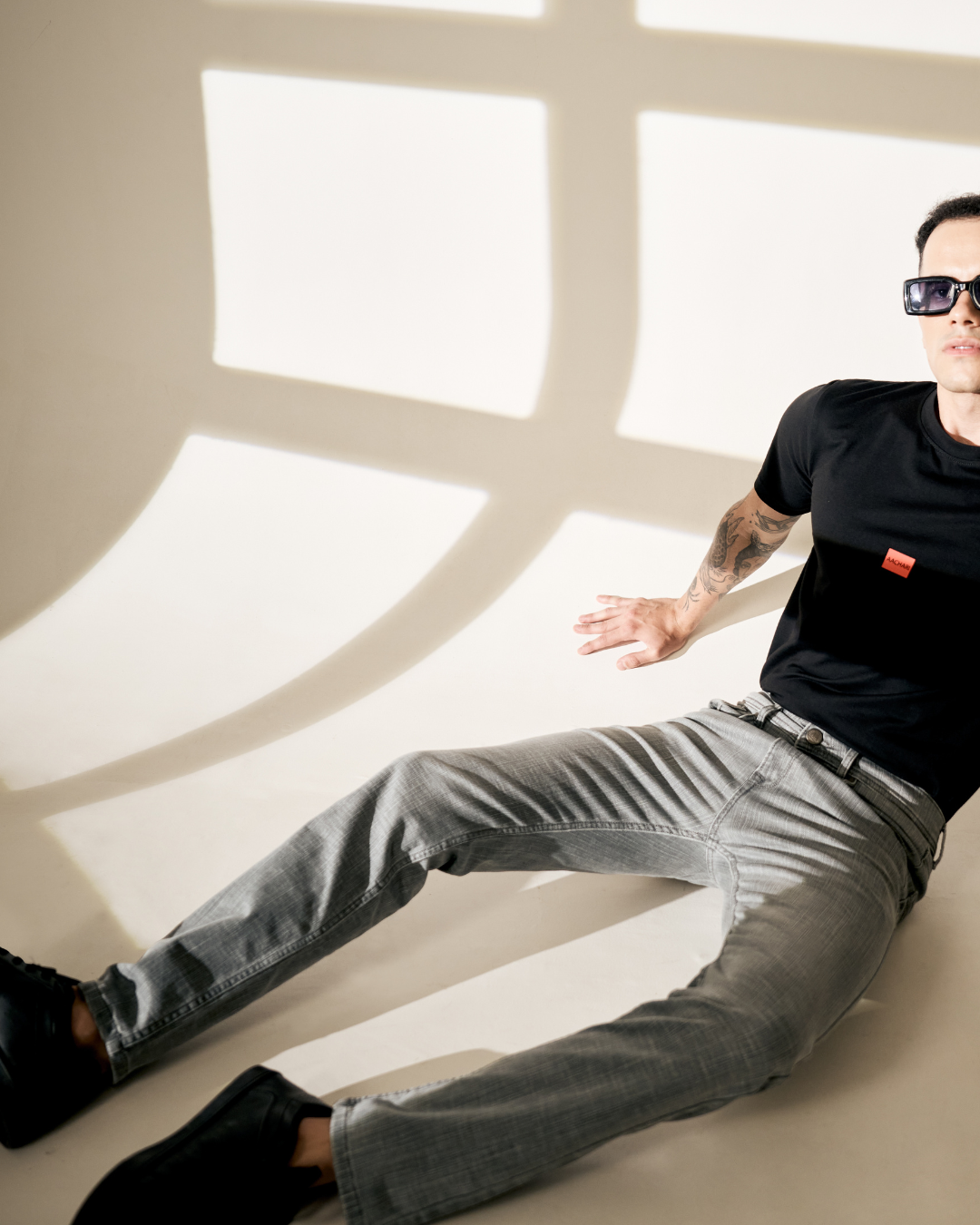 Grey Denim Slim Fit Aachari