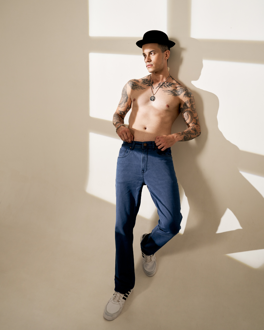 Classic Blue Slim Fit Aachari