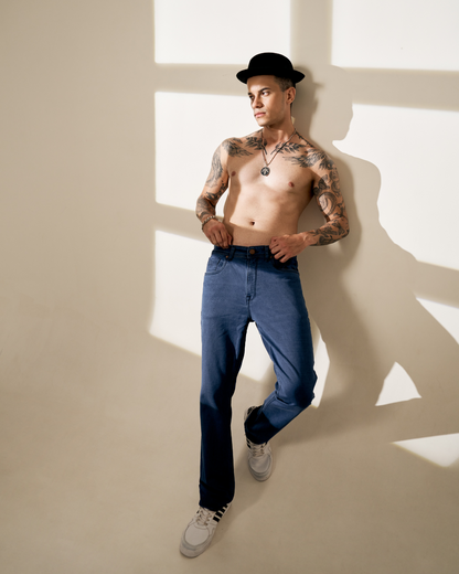 Classic Blue Slim Fit Aachari