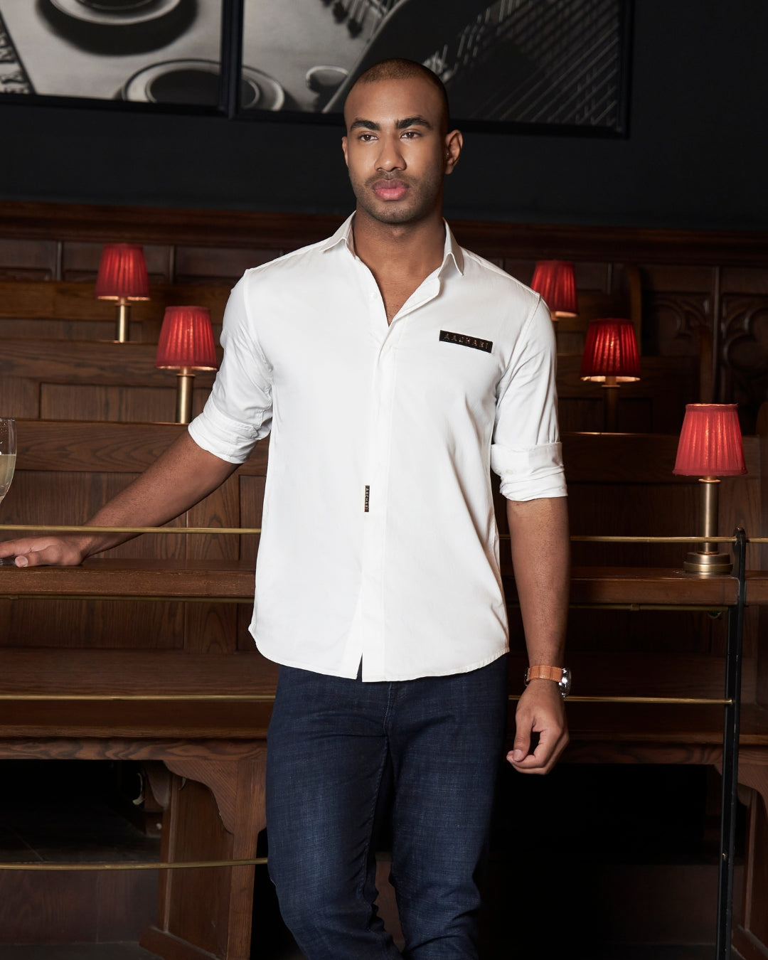 Signature emblem white Shirt Aachari