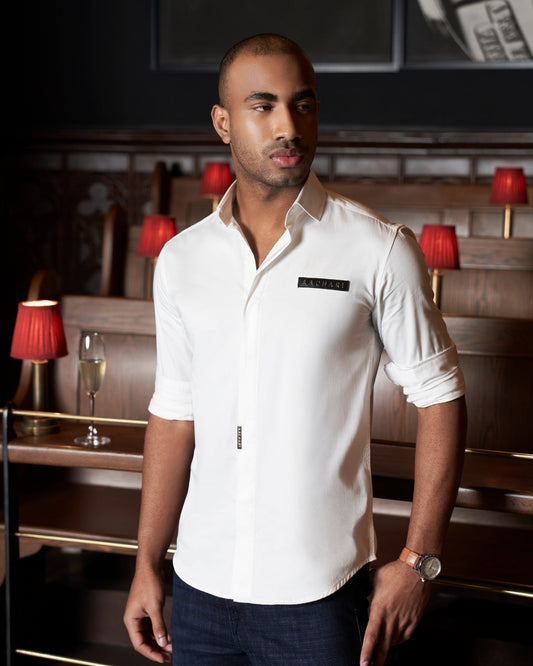 Signature emblem white Shirt Aachari