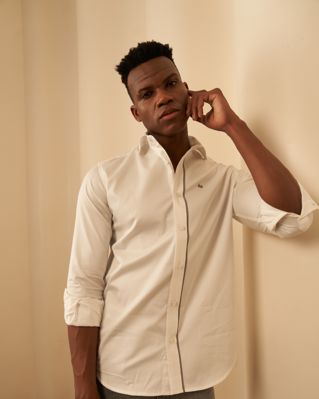 Grey Strip Classic Shirt Aachari
