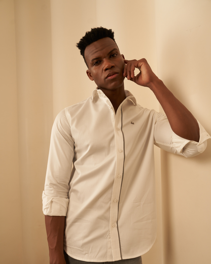 Grey Strip Classic Shirt Aachari