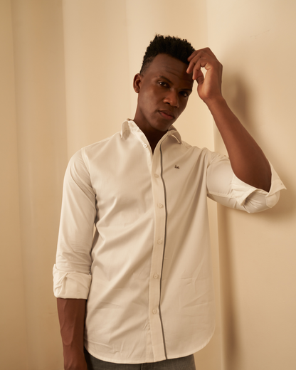 Grey Strip Classic Shirt Aachari