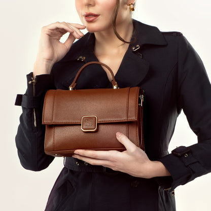 Mocha Elegance Serena Handbag cum Sling bag