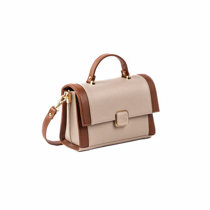 Walnut Crème Serena Handbag cum Sling bag