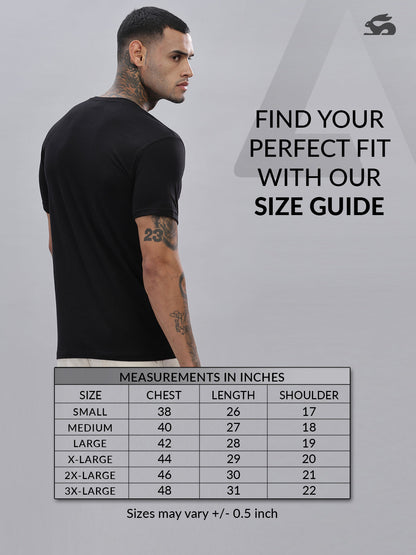 Solid Cotton V Neck T-Shirt