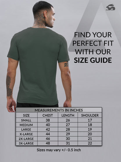 Solid Cotton V Neck T-Shirt