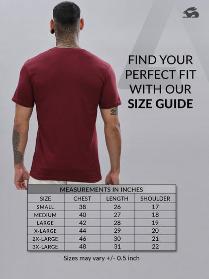 Solid Cotton V Neck T-Shirt