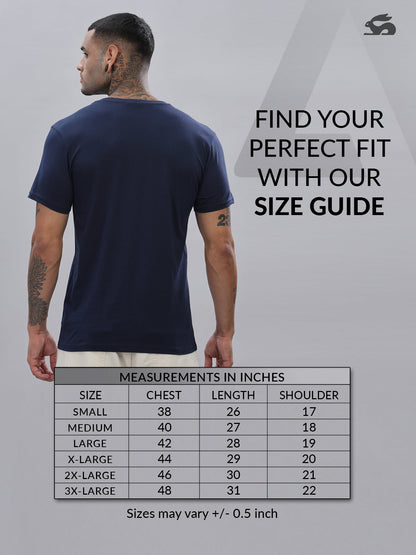 Solid Cotton V Neck T-Shirt