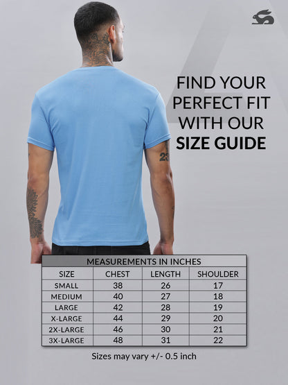 Solid Cotton V Neck T-Shirt