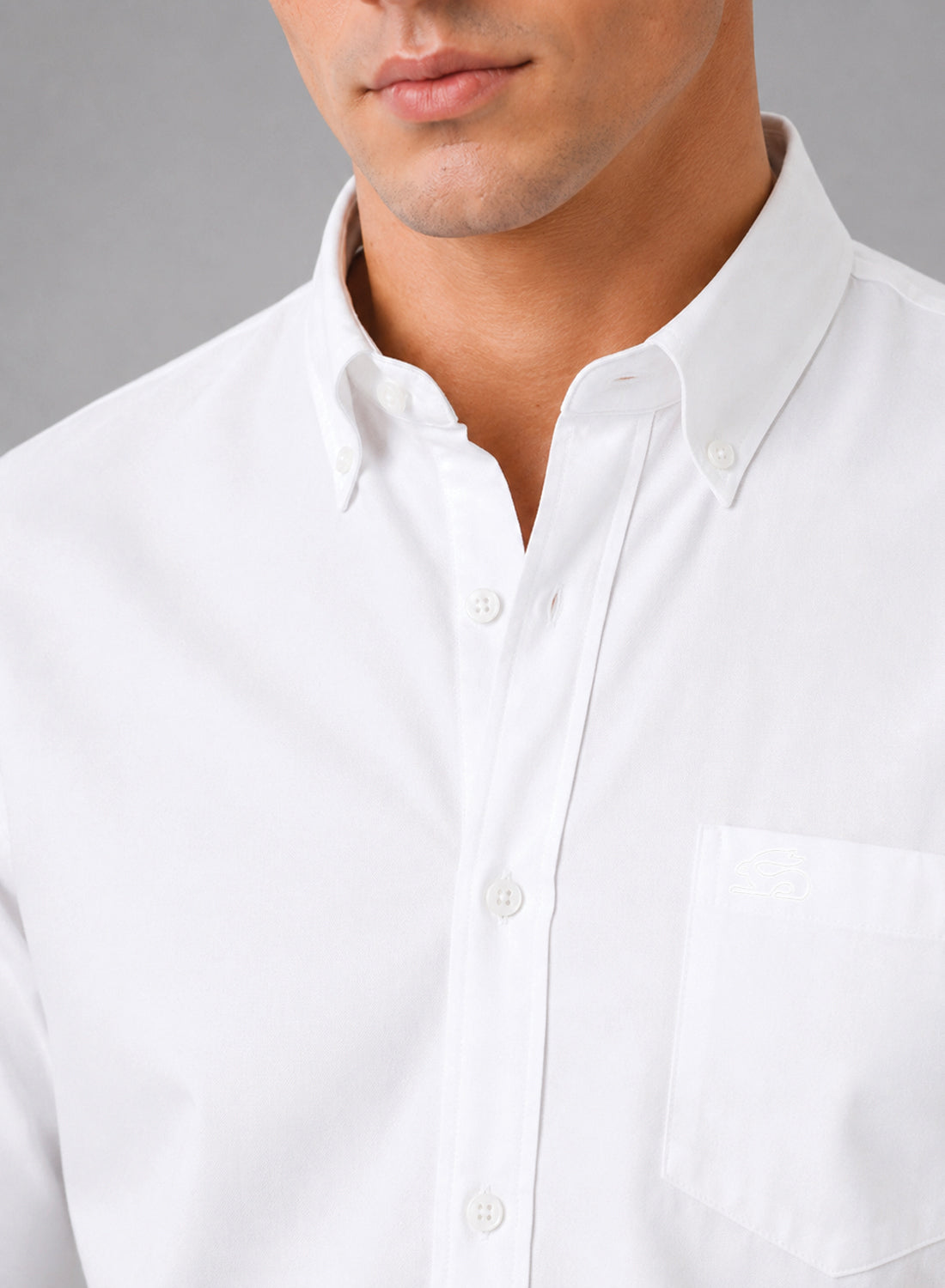 ADRO Premium Oxford Cotton Casual Shirt – White