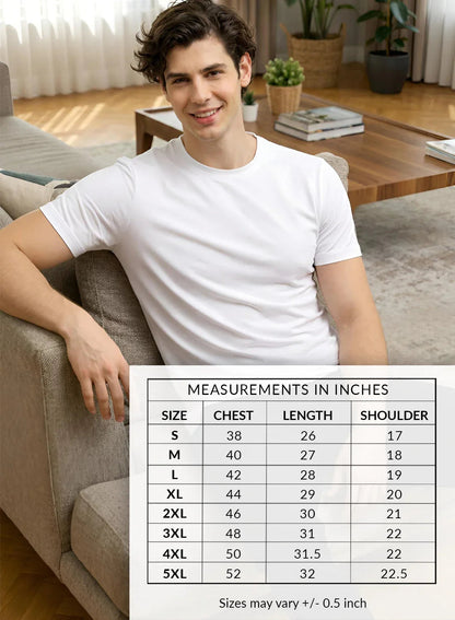 Adro Printed T Shirt for Men | 180 GSM Cotton Lycra | Regular Fit Printed T-Shirt | Soft Breathable Fabric | Tshirts for men | Graphic Print Tee