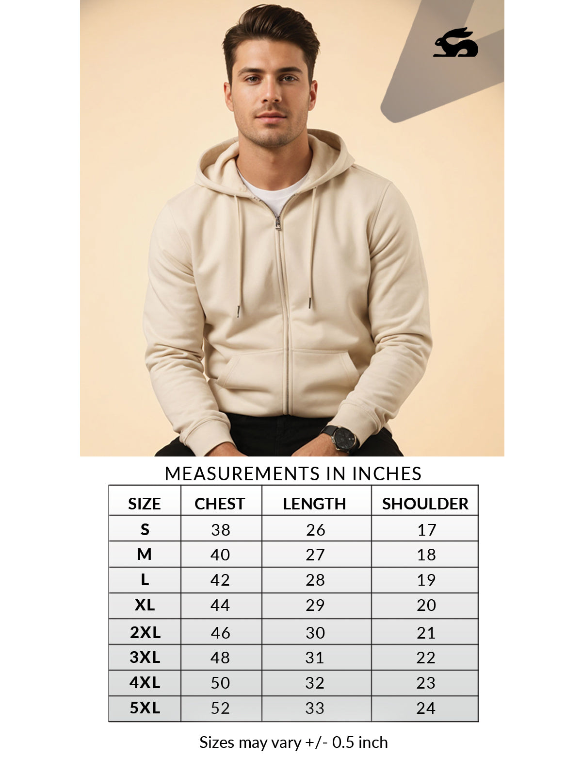 Men’s Regular Fit Zip-Up Hoodie