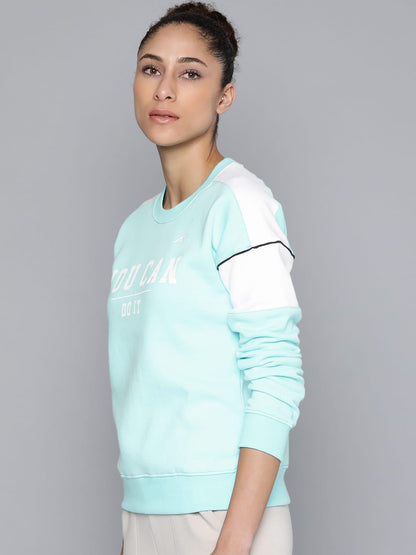 Alcis Women Printed Grey Melange Sweatshirts
