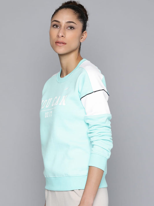 Alcis Women Printed Grey Melange Sweatshirts