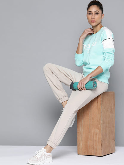 Alcis Women Printed Grey Melange Sweatshirts