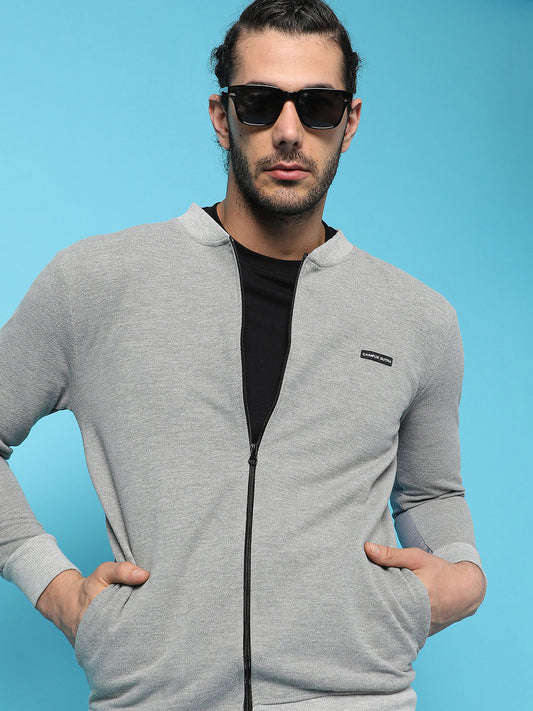 Zip-Front Jacket With Ribbed Hem