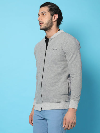 Zip-Front Jacket With Ribbed Hem