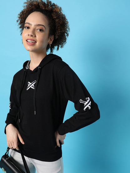 Solid Casual Hooded Sweatshirts