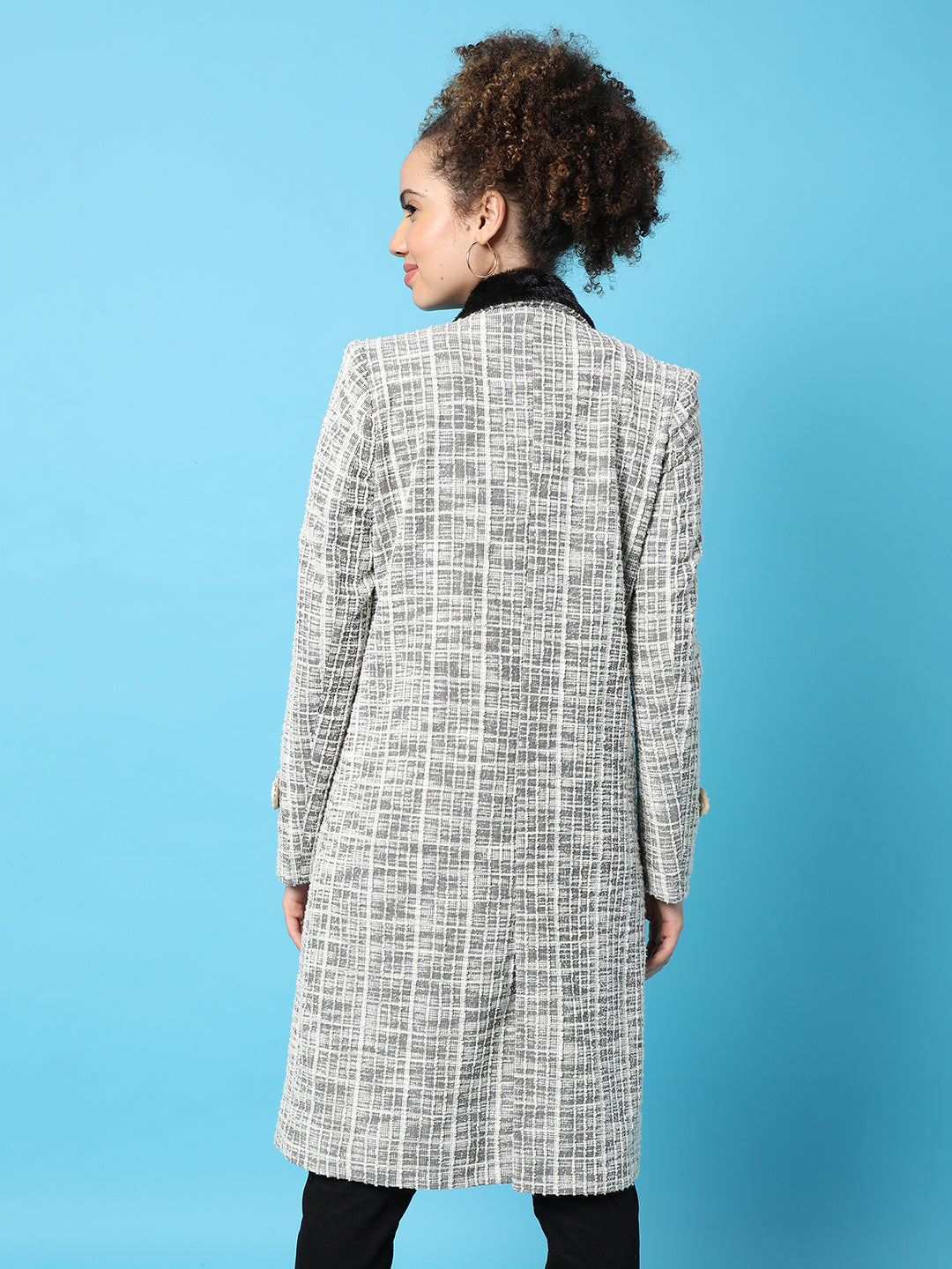 Long Coat With Faux Fur Collar