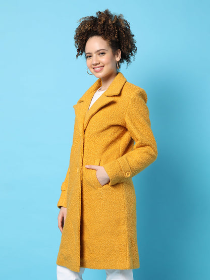 Double-Breasted Sherpa Long Coat