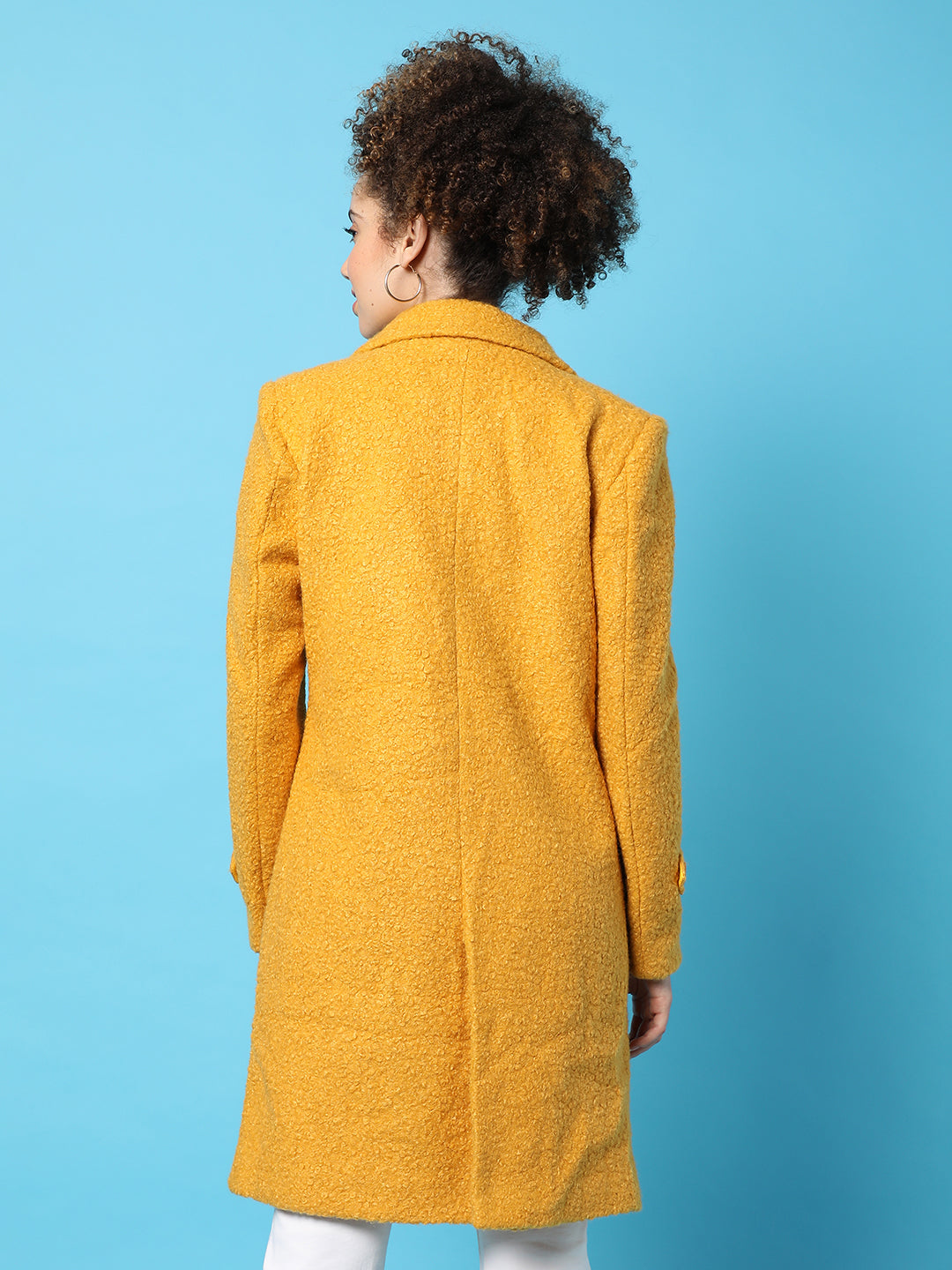 Double-Breasted Sherpa Long Coat