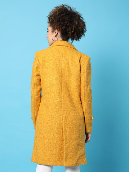 Double-Breasted Sherpa Long Coat