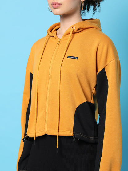 Cropped Hoodie With Zip-Closure