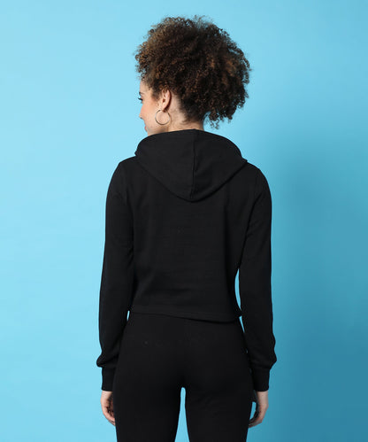 Typographic Print Hooded Sweatshirt